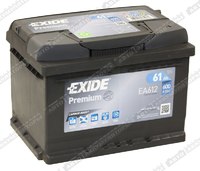Легковой аккумулятор Exide Premium EA612 (низкий)