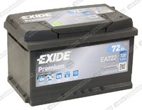 Легковой аккумулятор Exide Premium EA722 (низкий)