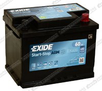 Легковой аккумулятор Exide Start-Stop AGM EK600